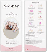 JMEOWIO Nagelfolie UV Härtend Bunter Blumenglitzer Żelowe paski do paznokci UV Nagelsticker Nagelaufkleber Nail Art Dekoration Nageldesign Zubehör