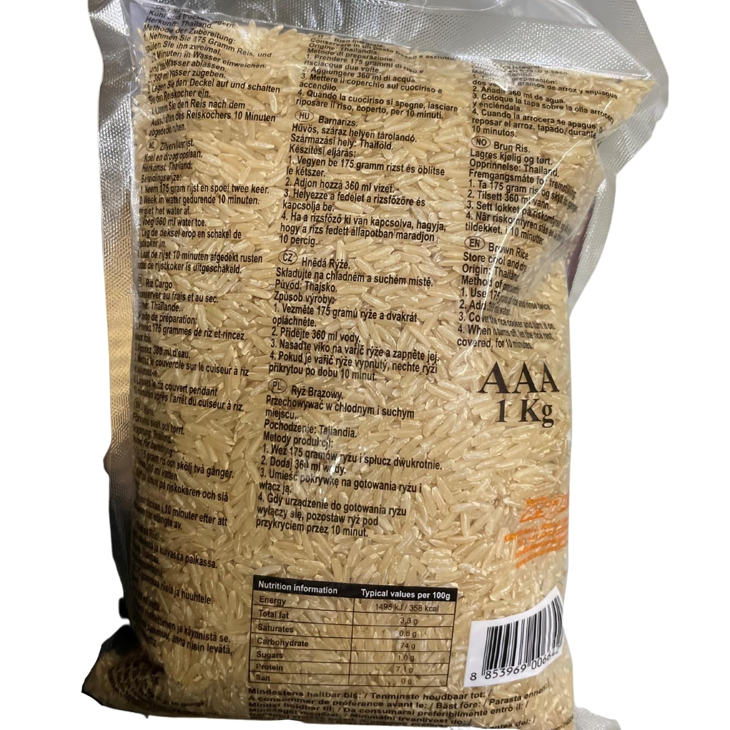 ROYAL THAI RICE - Pachnący długoziarnisty ryż brązowy - 1 x 1 kg