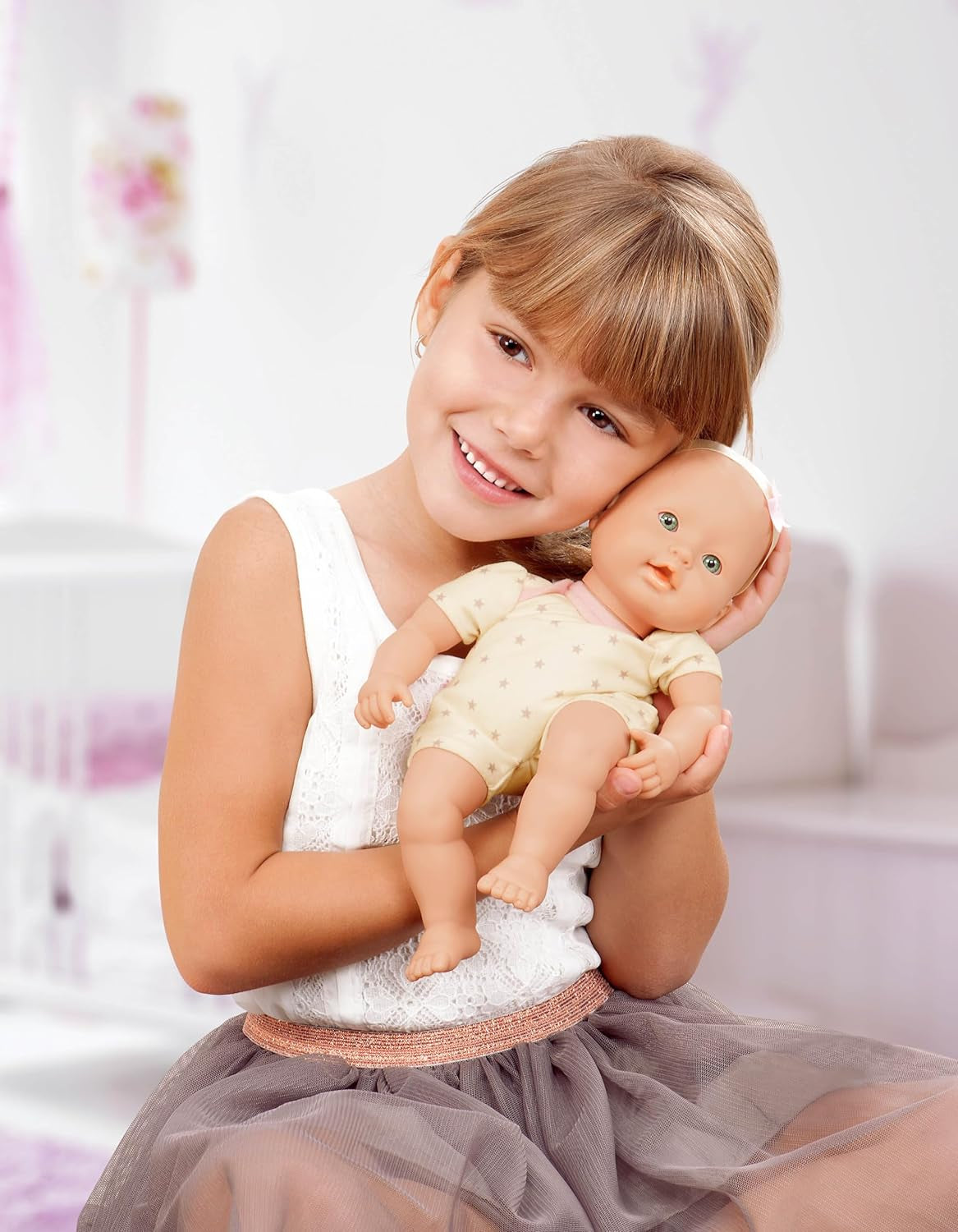 Lalka Baby Sweetheart - Pora na sen - 31 cm - Miękkie ciało - Akcesorium do smoczka - Zabawa w udawanie - Zabawka od 3 lat i więcej