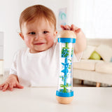Hape zaklinacz deszczu | mini zabawka muzyczna z drewnianymi dzwoneczkami, niebieska Toys Bebe Naty Shop