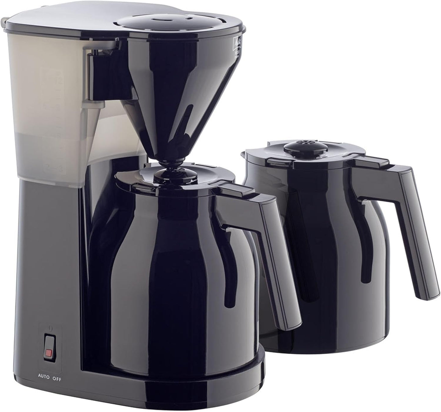 Melitta Easy – Ekspres do espresso z filtrem i szklaną karafką, na 10 filiżanek kawy, czarny