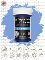 Sugarflair Pastelowy barwnik spożywczy do makaronów, Bell Blue, barwnik spożywczy do makaronów, kremówek i marcepanu, skoncentrowane barwniki Spectral - 25g