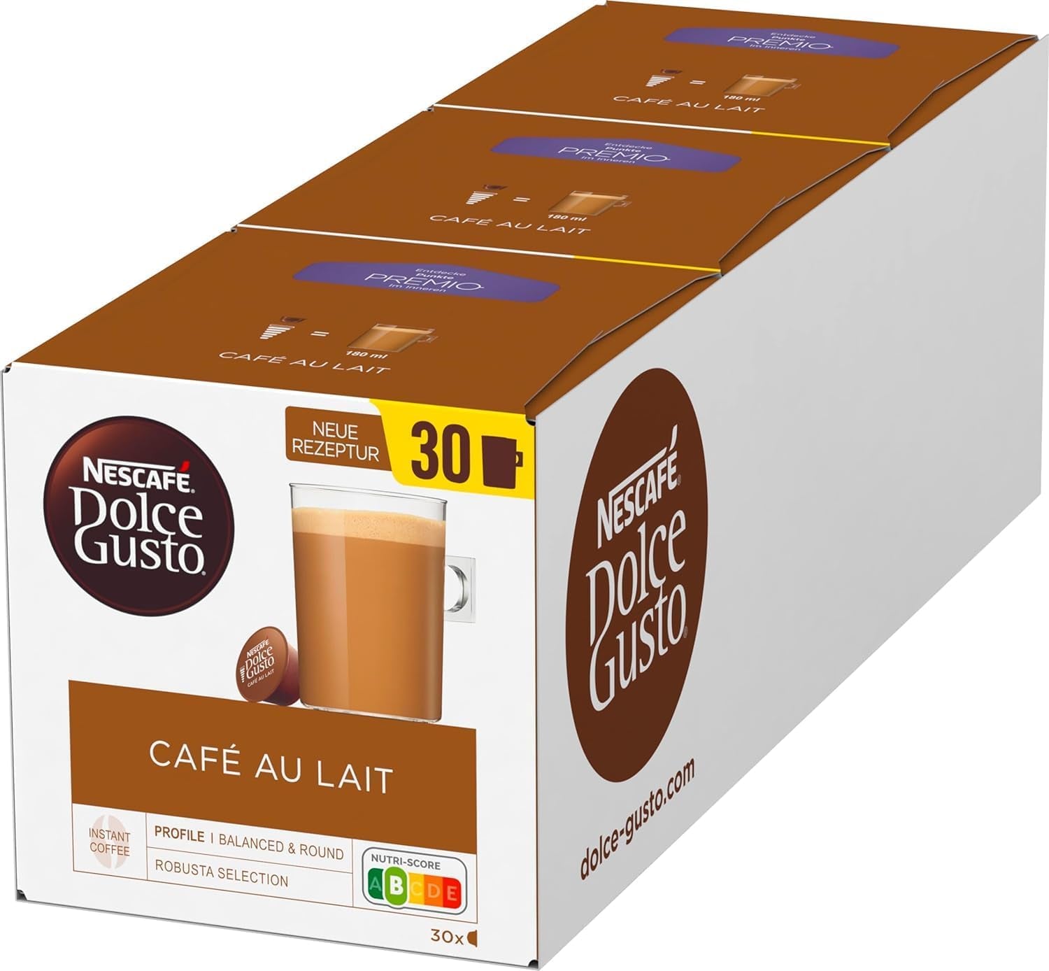 Krups KP3405 NESCAFÉ Dolce Gusto Genio S Plus Maszyna na kapsułki, Zwiększenie espresso, Wybór temperatury, Gorące i zimne napoje, Ciśnienie pompy 15 barów, Zbiornik na wodę 0,8 l, 1500 W, Kolor czerwony z Café au Lait