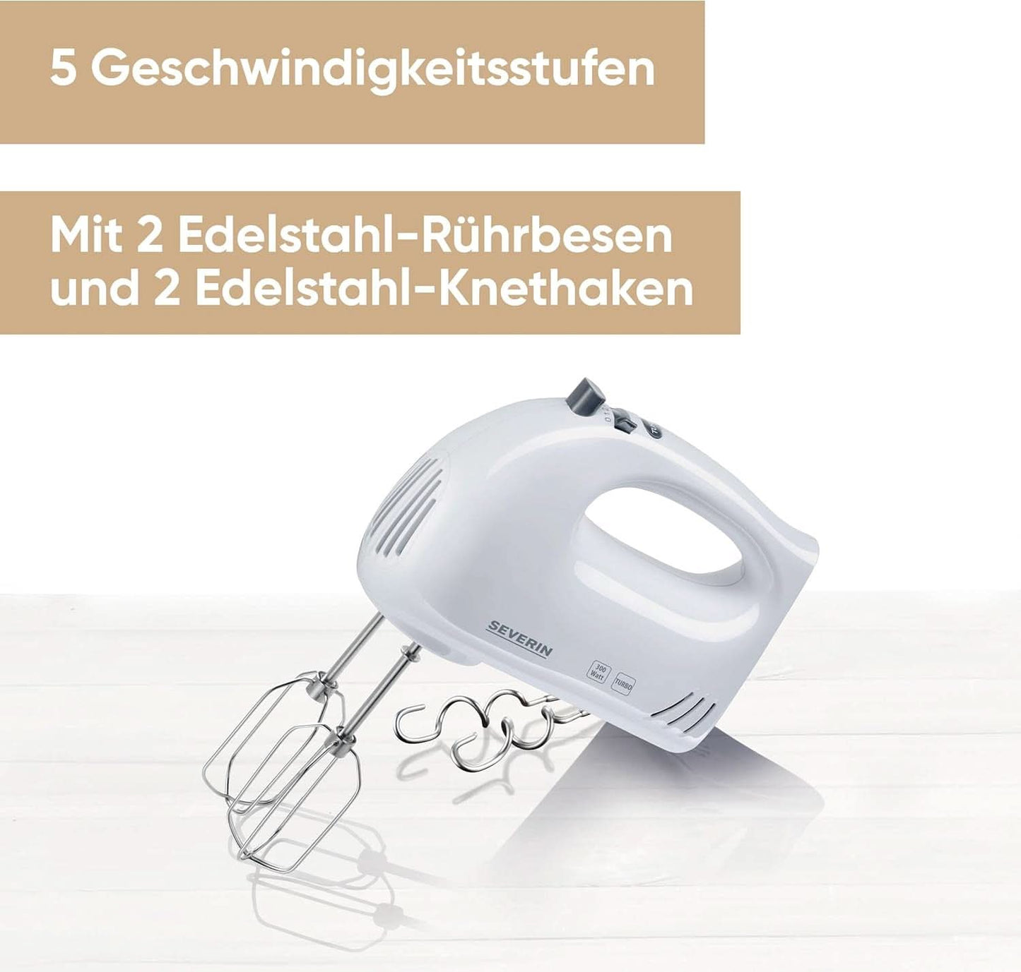 SEVERIN Mikser ręczny HM3820 (LBH 20X9X14 Cm) LBH 20X9X14 Cm Weiß Kitchen Naty Shop