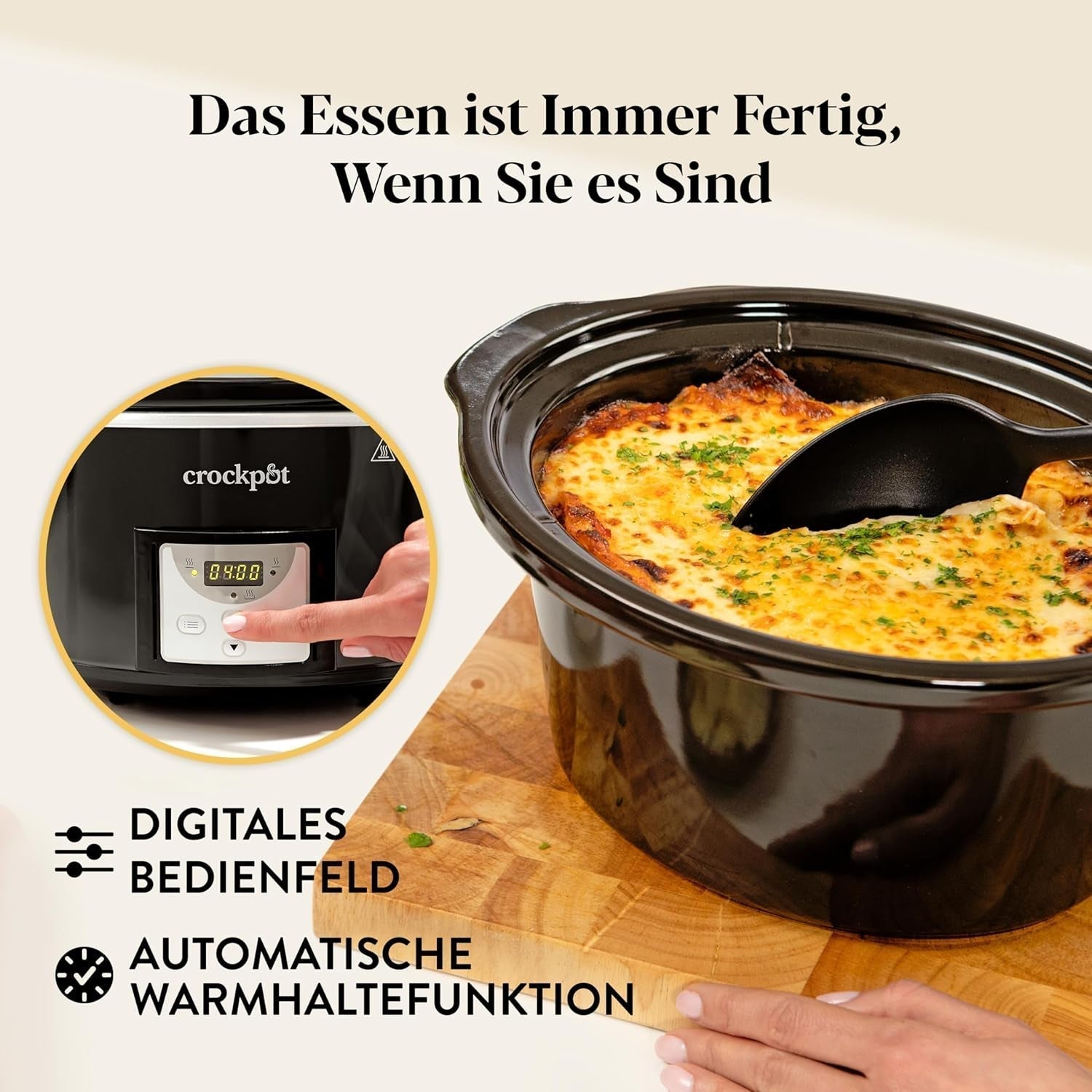 Cyfrowa wolnowar Crockpot, 3,5 L (3 do 4 osób), Wolnowar CSC113X Naty Shop