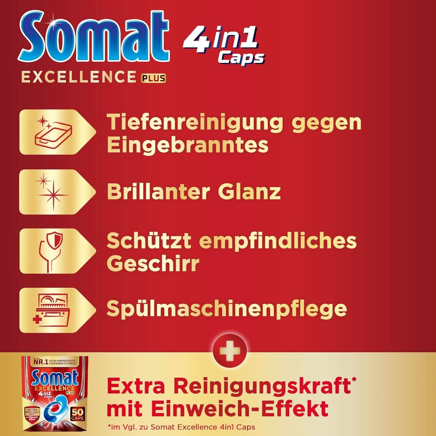 Somat Excellence plus kapsułki 4w1 (50 kapsułek), tabletki do zmywarki Naty Shop