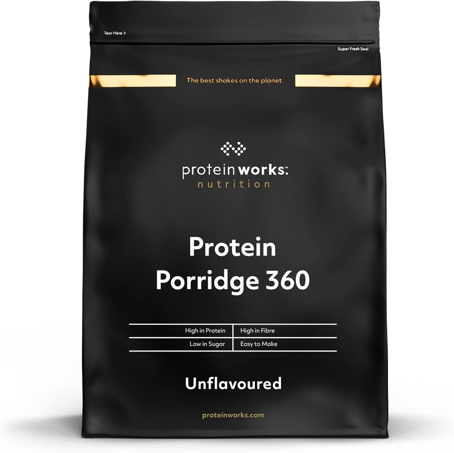 Protein Works - Owsianka Proteinowa 360 | Mit Dodatkowe witaminy i minerały | Proteinreiches Frühstück | Kalorienarme Haferflocken | 13 porcji | Naturalny | 1Kg Zboża Naty Shop Domyślny tytuł