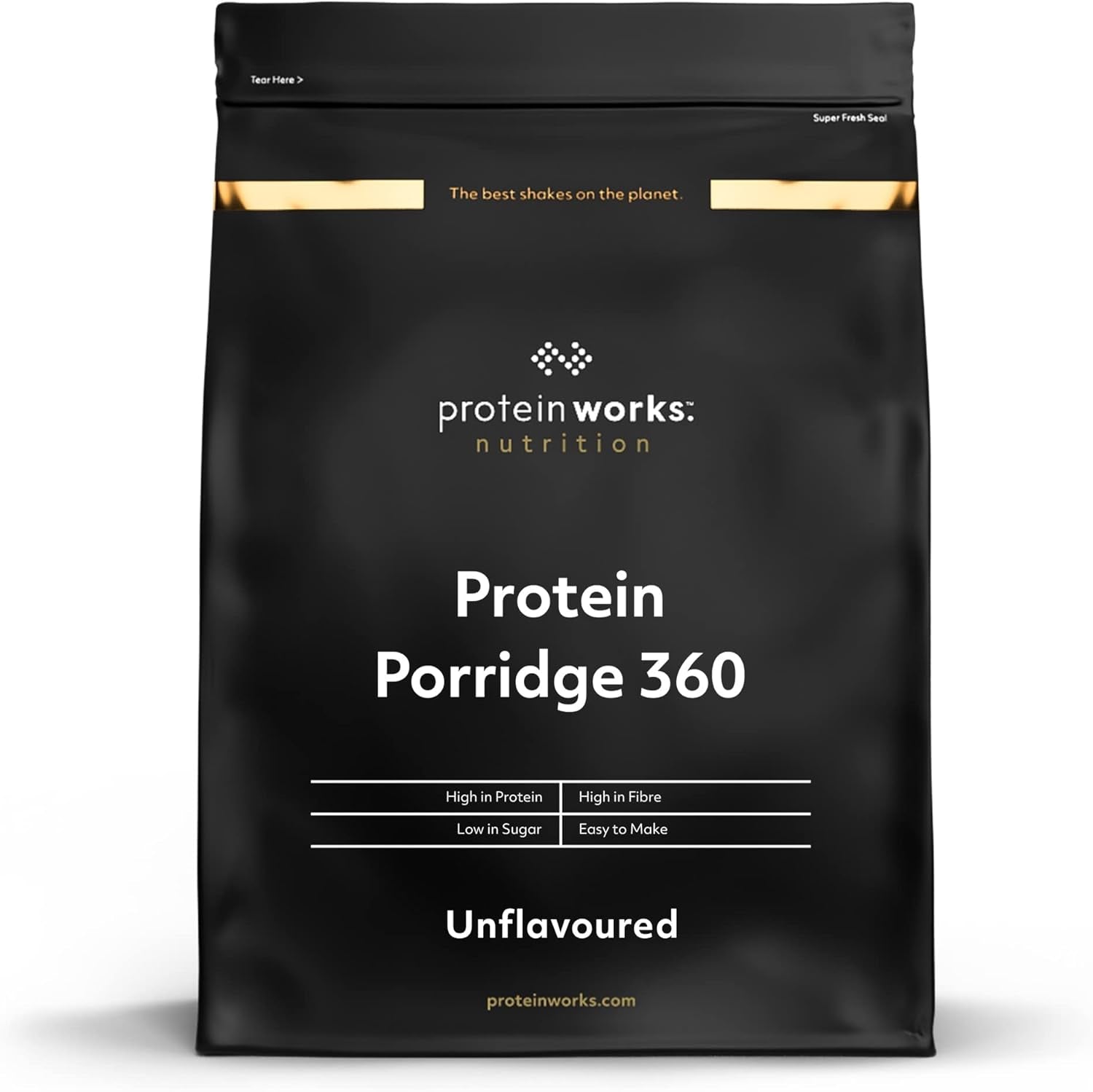 Protein Works - Owsianka Proteinowa 360 | Mit Dodatkowe witaminy i minerały | Proteinreiches Frühstück | Kalorienarme Haferflocken | 13 porcji | Naturalny | 1Kg Zboża Naty Shop Domyślny tytuł