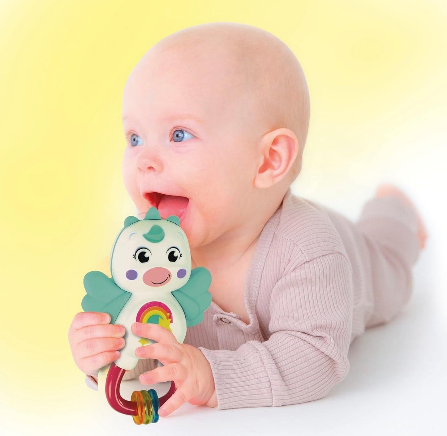 Clementoni 17778 - Grzechotka Little Unicorn - Sonaglio Neonato Con Massaggiagengive, Giocattolo Bambini 3 Mesi, Rafforza Le Capacità Motorie E Sensoriali - Made in Italy Jucarii Bebe Naty Shop