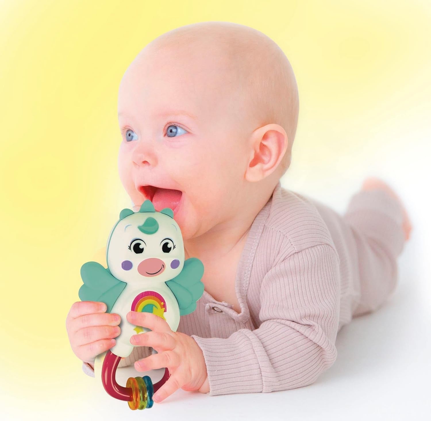 Clementoni 17778 - Grzechotka Little Unicorn - Sonaglio Neonato Con Massaggiagengive, Giocattolo Bambini 3 Mesi, Rafforza Le Capacità Motorie E Sensoriali - Made in Italy Jucarii Bebe Naty Shop