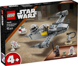 LEGO Star Wars 75410 Myśliwiec Mandos i Grogus N-1 Starfighter z minifigurkami Mandalorianina, Grogu i R5-D4, w tym kolumna do zbudowania, zestaw startowy statku kosmicznego dla chłopców i dziewcząt od 4 lat Zestawy do budowania Beuche den LEGO-Store