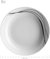 Zestaw zastawy stołowej Mäser, porcelana TAJO, biały, 40 x 60 x 40 cm