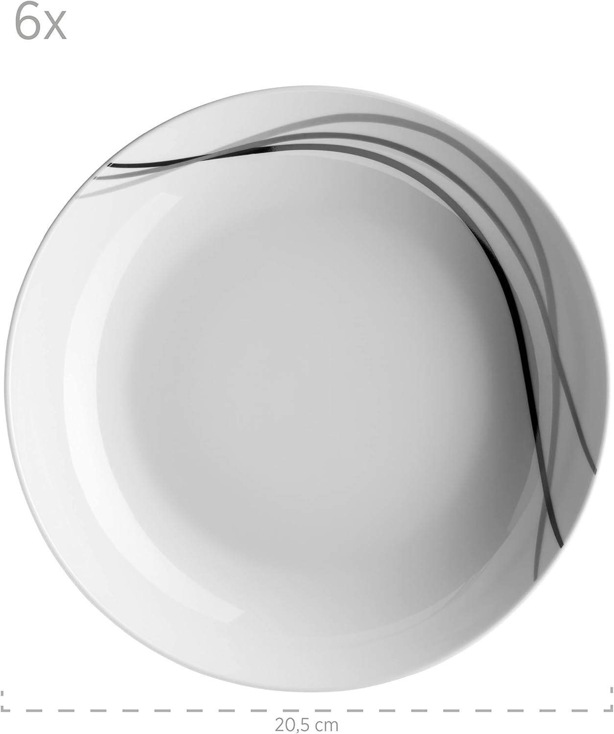 Zestaw zastawy stołowej Mäser, porcelana TAJO, biały, 40 x 60 x 40 cm