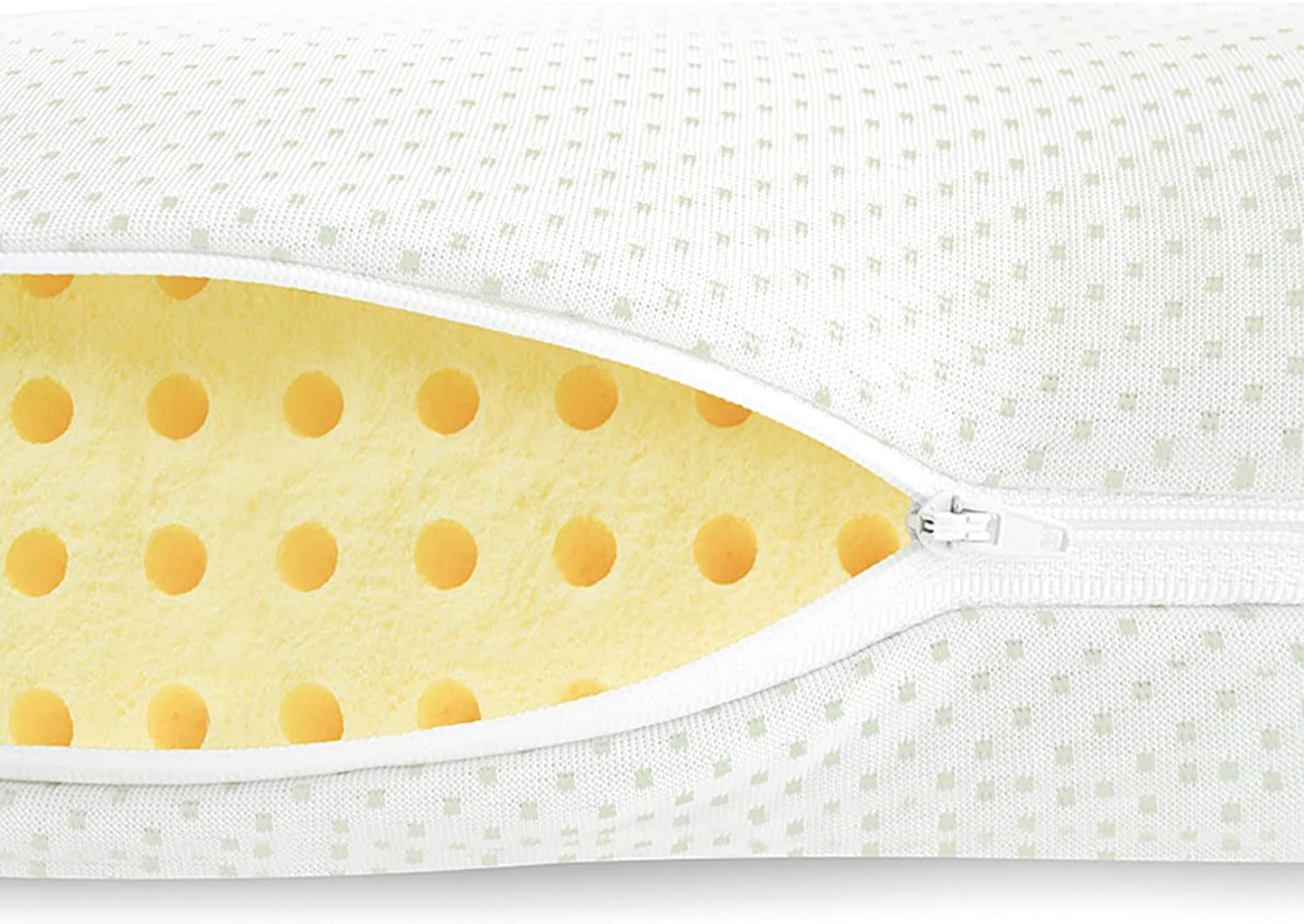 Ergonomiczna poduszka Mister Sandman 40X80, poduszka pod szyję z poszewką Aloe Vera, poduszka Visco idealna do podkładów na brzuchu, na plecach i na boku, poduszka z pianki memory, ortopedyczne poduszki szyjne Naty Shop