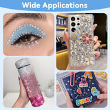 Harz Strasssteine ​​4200 szt. Strass Kristalle 1Mm-5Mm Gemischte Kinder Bastelsachen Kit Mit Strass Mit Picking Pinzette Und Stift Für DIY Nägel Kleidung Kunsthandwerk Gemischt Becher Party (A)