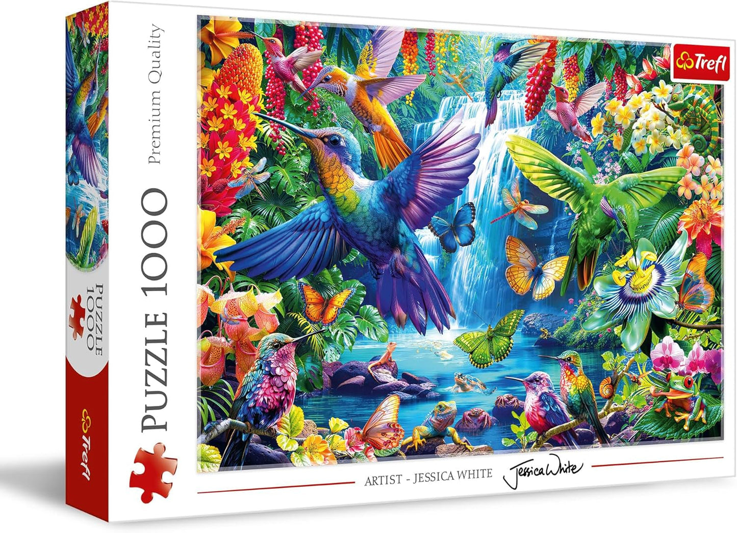 Trefl 10880 Kolibry w tropikach 1000 elementów - Puzzle z ptakami do samodzielnego wykonania, kreatywna rozrywka, dla dorosłych i dzieci w wieku 12+, wielokolorowe puzzle Naty Shop Domyślny tytuł