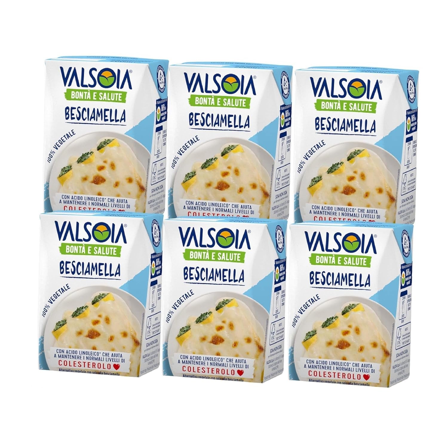 Odżywka beszamelowa, Beszamel bez laktozy, Uniwersalna w gotowaniu, Idealna dla wegan i wegetarian, 6 x 200 ml