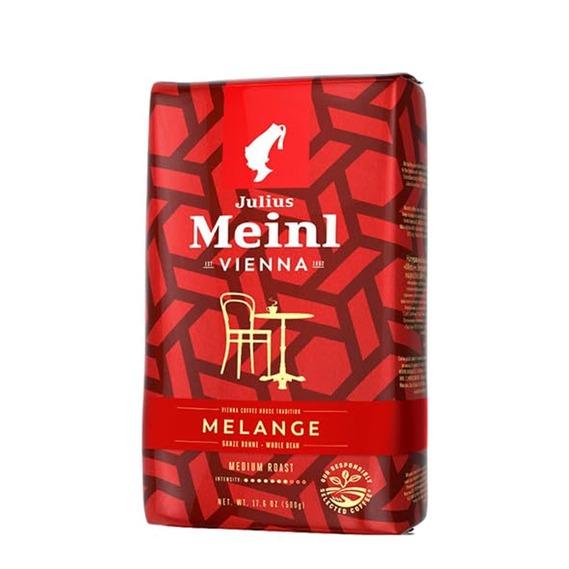 Wiedeński Melange - 500g pełnego ziarna | Klasyczna mieszanka kaw wiedeńskich | Aromatyczna kawa uzyskana w 100% z ziaren arabiki. Idealna do ekspresów w pełni automatycznych i ekspresów espresso