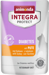 Animonda INTEGRA PROTECT mokra karma dla kotów chorych na cukrzycę z mięsem indyka (24 x 85 g), polecana przez lekarzy weterynarii na cukrzycę, pełnoporcjowa dietetyczna karma dla dorosłych kotów, opracowana wspólnie z lekarzami weterynarii.