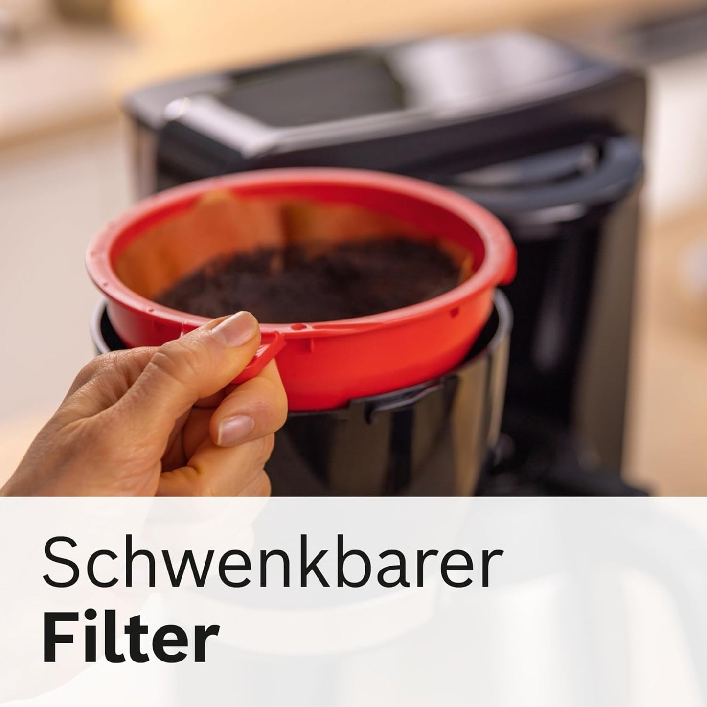 Bosch MyMoment TKA6M273 Ekspres do espresso z filtrem, karafka termiczna 1 l, 8–12 filiżanek, system zapobiegający kapaniu, obrotowy uchwyt filtra, program odkamieniania, wyjmowany zbiornik na wodę, 1200 W, czarny matowy