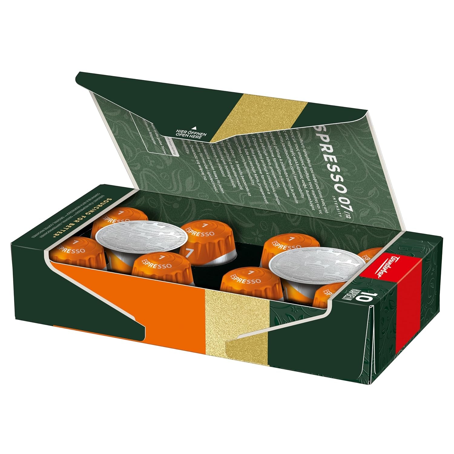 Jacobs Kaffeekapseln Espresso Classico, Intensität 7/12, 10 x 10 Getränke, kompatybilna z Nespresso* Kaffee Kapseln, 100 Kapseln
