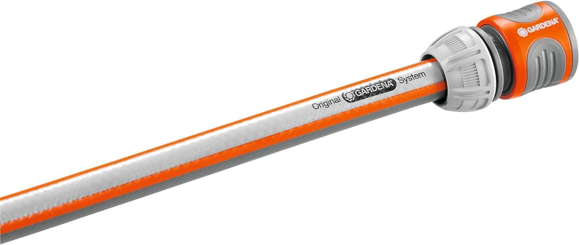 Gardena 13 mm (1/2 cala) i 15 mm (5/8 cala) Złącze węża: Złącze wtykowe na końcu węża, wgłębienia do zaciskania, łatwy montaż, w pudełku (18215-20)