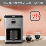 Ekspres do kawy z filtrem Krups KM442D Premium | 10-15 filiżanek | 1000 watów | programowalny | funkcja utrzymywania ciepła | stal nierdzewna | czarny