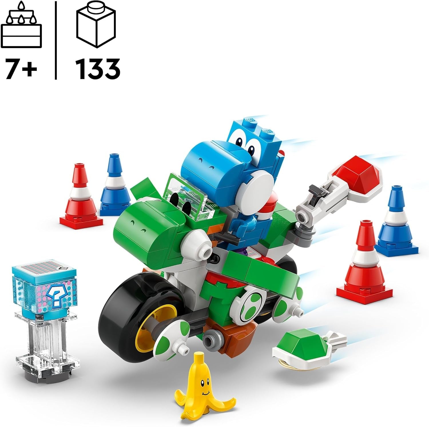 LEGO Super Mario: Mario Kart - Rower Yoshi, zestaw kolekcjonerski Nintendo Adventure, prezent dla dzieci, chłopców, dziewcząt i graczy w wieku 7+, zestaw figurek Yoshi 72031 Zestawy do budowania Kup w sklepie LEGO