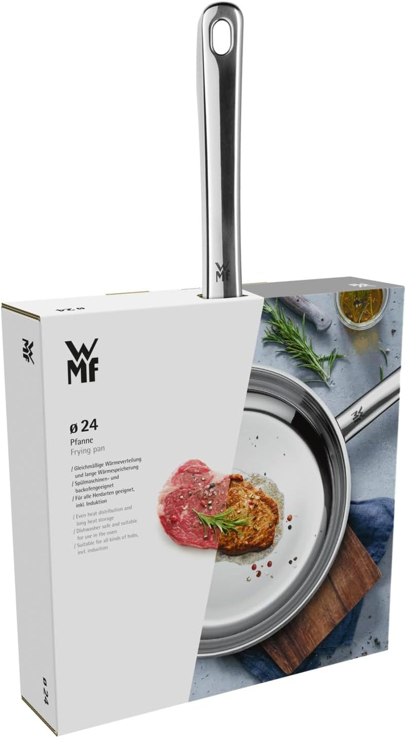 WMF Profi patelnia ze stali nierdzewnej 24 cm indukcyjna, patelnia ze stali nierdzewnej Cromargan Garnki i patelnie Naty Shop