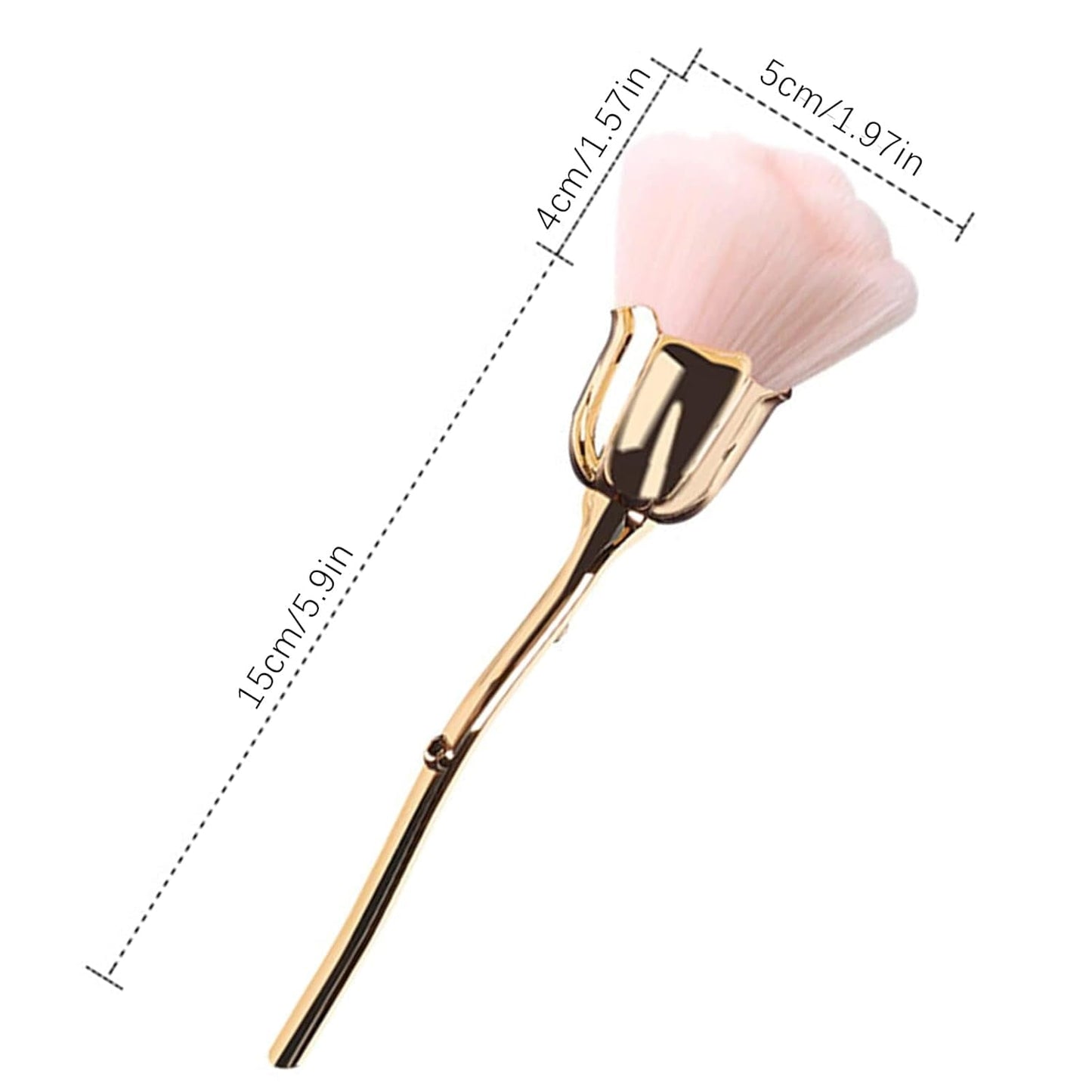 Nail Art Staubpinsel Für Maniküre Rose Kopfbürste,Nagel Kunst Staub Entferner Pinsel,Makijaż-Pinsel Weich,Zubehör Nagel Werkzeuge
