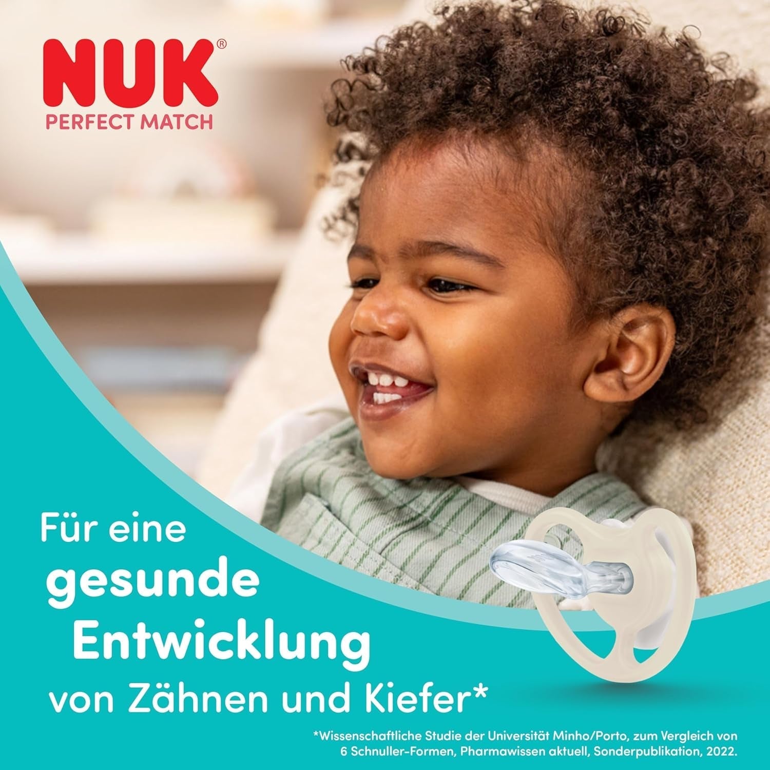 Smoczki NUK Perfect Match Air dla niemowląt | 6-18 miesięcy | Smoczki ortodontyczne, które wspomagają cyrkulację powietrza i zapobiegają wysypce spowodowanej śliną | 95% akceptacji przez dzieci** | Myszka Miki Disneya | Opakowanie 2