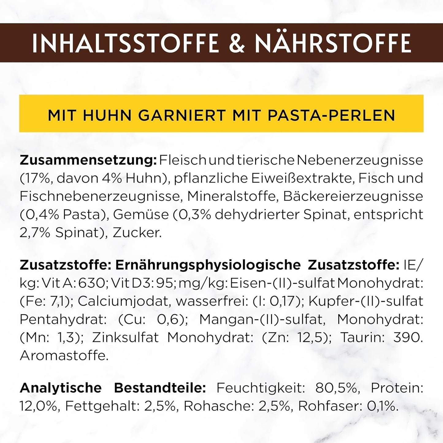 Gourmet Mokra karma dla kotów a la carte z kurczakiem, szpinakiem i makaronowymi perełkami, opakowanie 26 szt. (26 x 85 g)