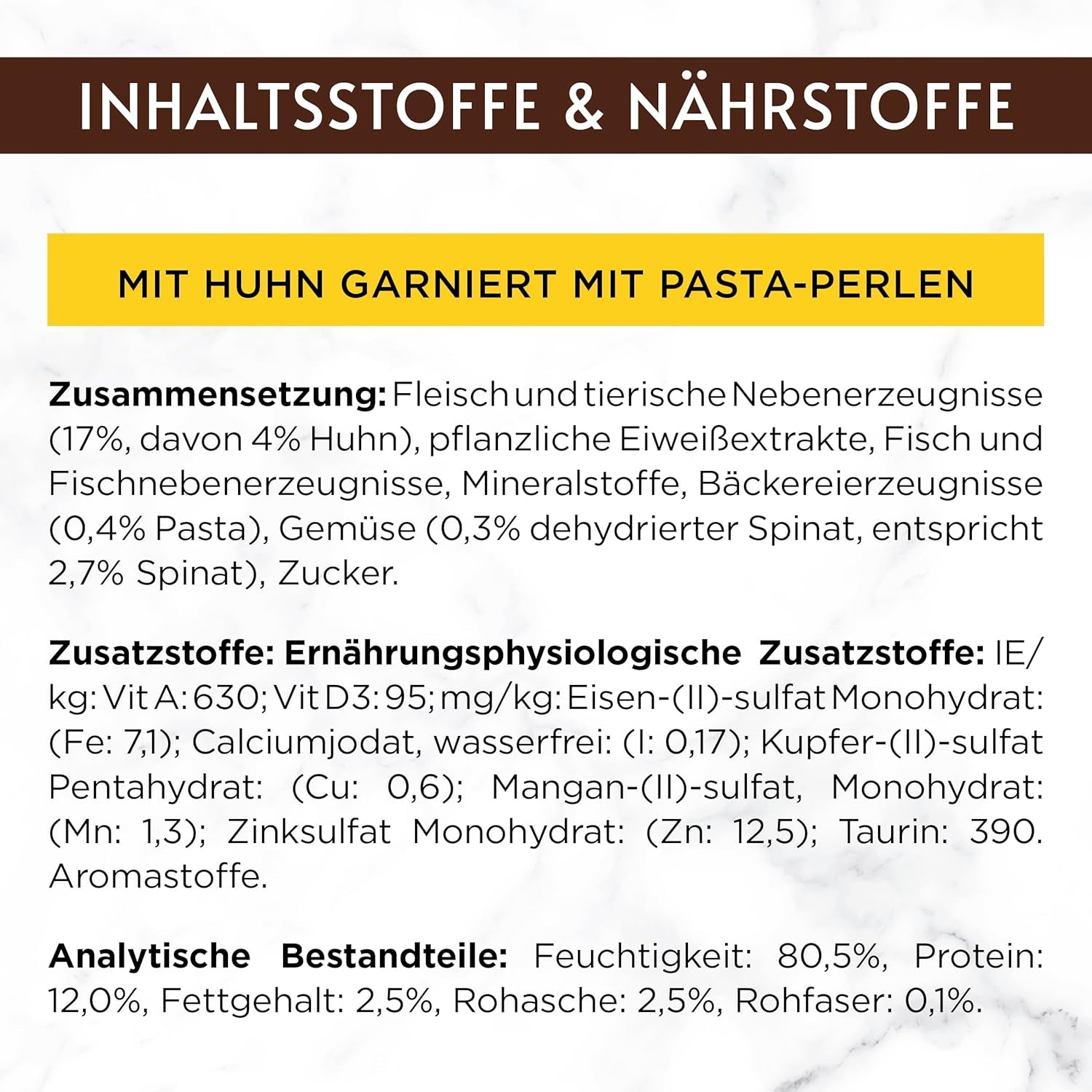 Gourmet Mokra karma dla kotów a la carte z kurczakiem, szpinakiem i makaronowymi perełkami, opakowanie 26 szt. (26 x 85 g)