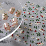 JMEOWIO 3D Nagelsticker Blume Nerdbeerenail Art Naklejka Selbstklebend Nagelaufkleber 5D Stereoskopisch Dekoration Nageldesign Zubehör 1 Blatt