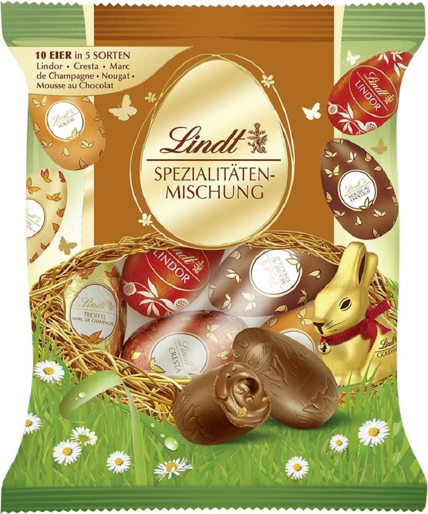 Specjalna mieszanka czekoladowa | 2x180g | Jajka z pełnego mleka w pięciu odmianach z alkoholem i bez (Jajka Marc de Champagne i trufle czekoladowe | 3 x 90 g)