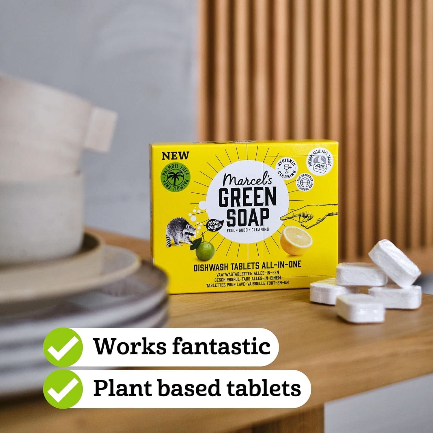 Marcel'S Green Soap Tabletki do zmywarki All-In-One - Grejpfrut i Limonka - 25 sztuk Detergenty kuchenne Naty Shop