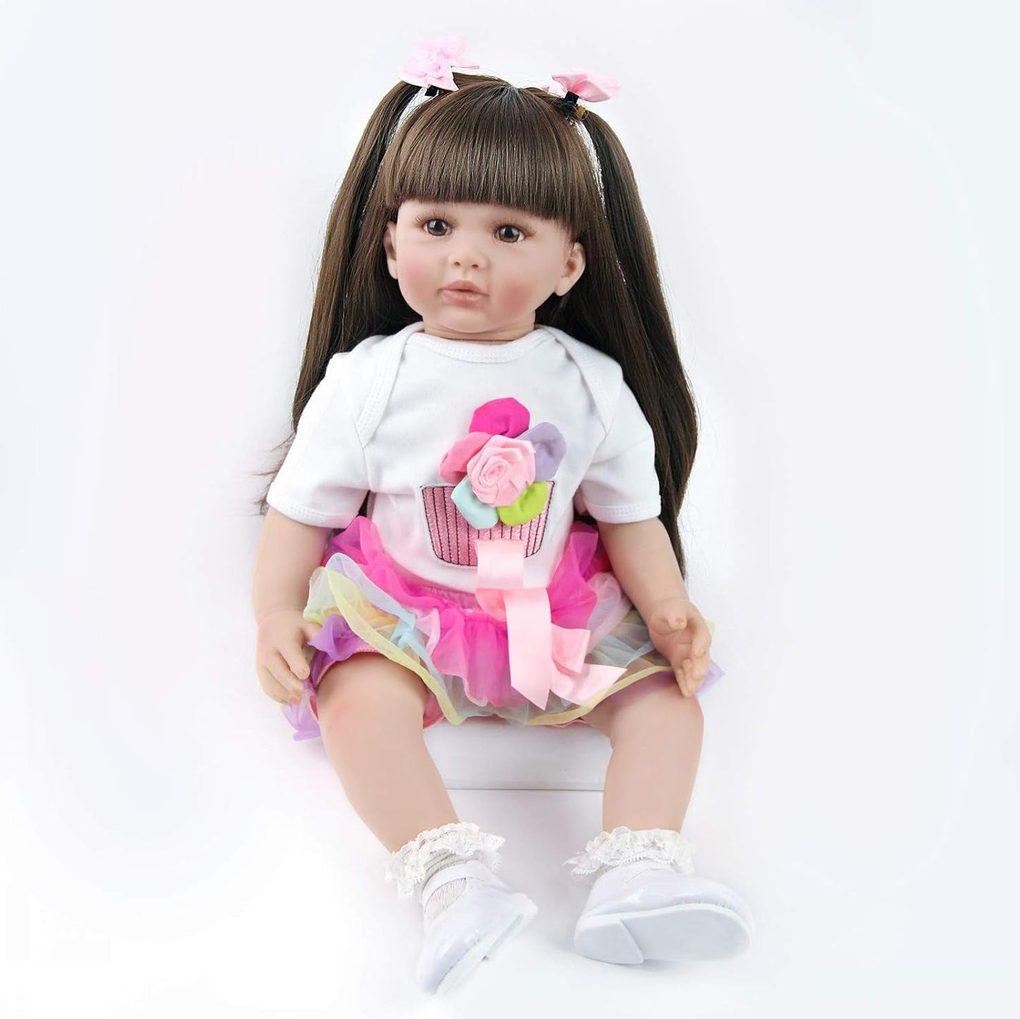 ZIYIUI 24-calowe lalki Reborn Baby, realistyczne lalki z miękkim ciałem, 60 cm ręcznie robione lalki Reborn Baby, prezenty świąteczne
