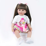 ZIYIUI 24-calowe lalki Reborn Baby, realistyczne lalki z miękkim ciałem, 60 cm ręcznie robione lalki Reborn Baby, prezenty świąteczne