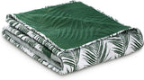Ameliahome Narzuta Narzuta 170X210 cm Dwustronna, łatwa w pielęgnacji narzuta na łóżko Wzór roślinny Zielony Biały Tropikalny Bonaire Łóżka i koce Besuche den AmeliaHome-Store