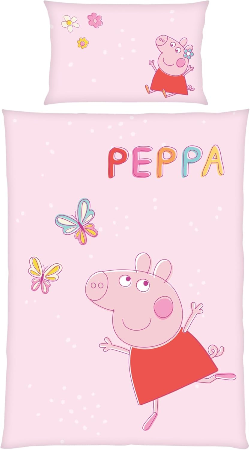 Pościel dziecięca Świnka Peppa 100 x 135 cm i 40 x 60 cm, bawełniana Pościel - dziecięca Naty Shop Domyślny tytuł