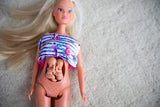 Simba 105733333 - Steffi Love Welcome Twins, ciężarna lalka z bliźniakami, przewijak i wanna, akcesoria, lalka modowa, 29 cm, dla dzieci w wieku 3 lat i więcej