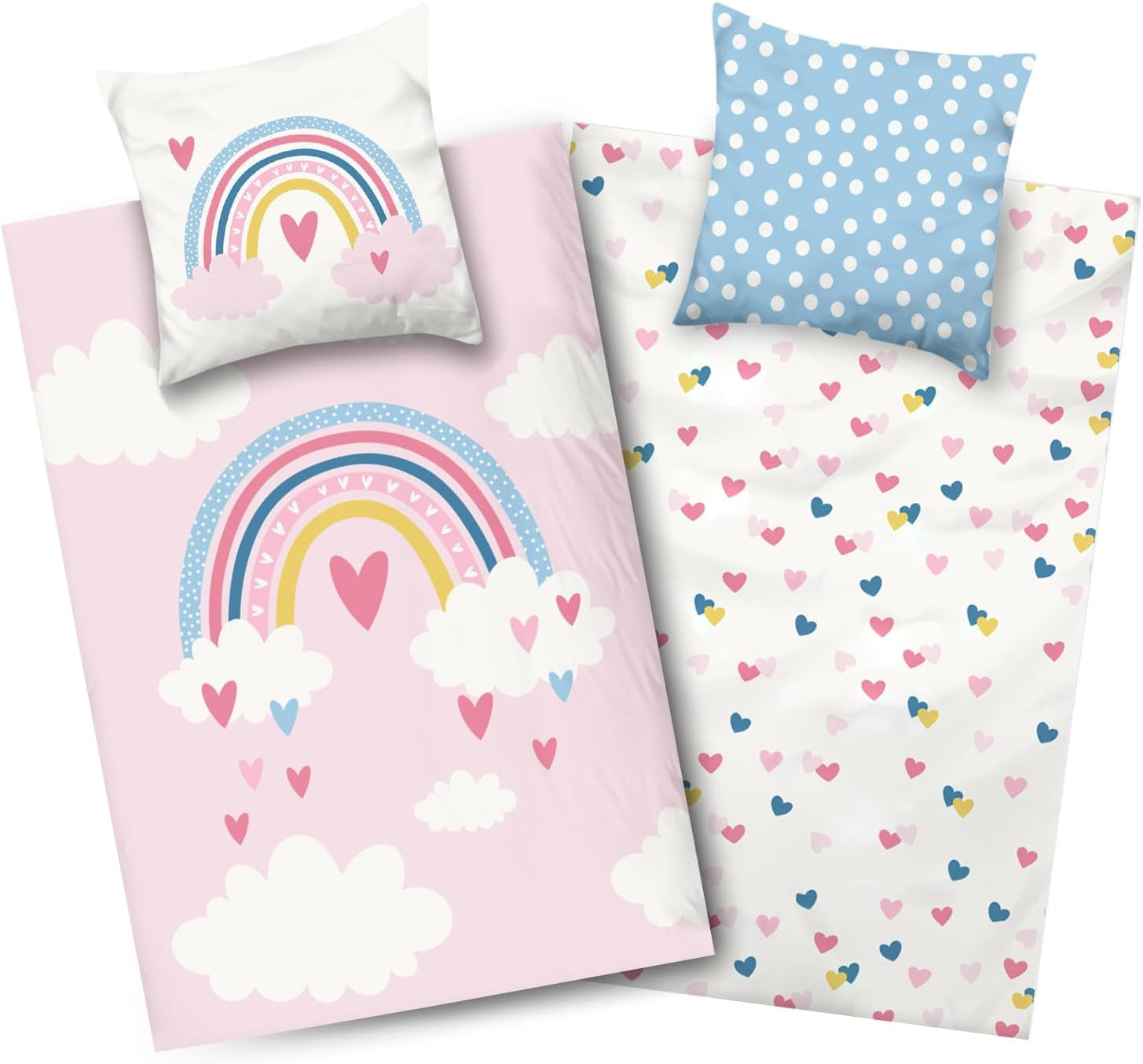 Aminata Kids pościel dla dzieci, tęcza, dwustronna Pościel - dziecięca Naty Shop Default Title
