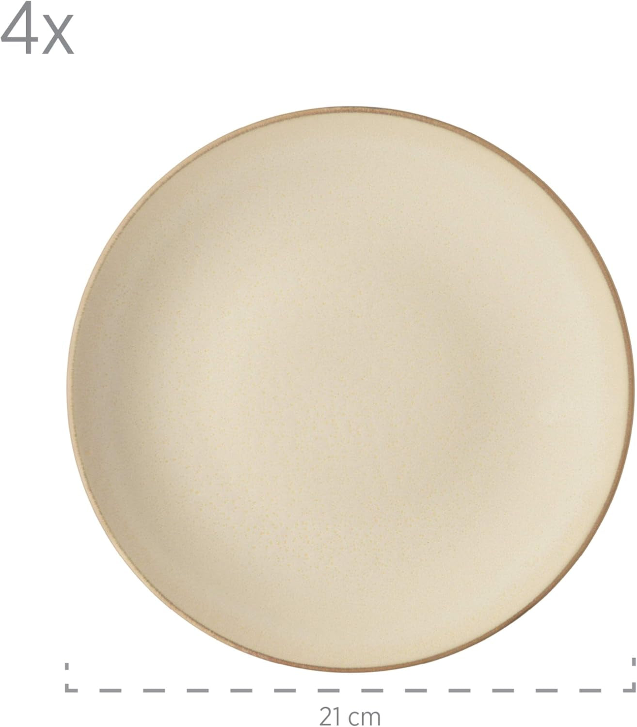 MĘSER 931736 Zestaw obiadowy dla 4 osób w śródziemnomorskim stylu vintage, łączony serwis z 16 elementami w kolorze piaskowoszarym, ceramicznym i piaskowoszarym