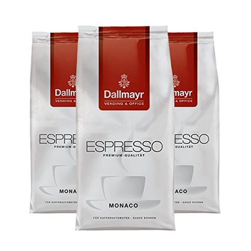 Espresso Monaco do ekspresów i na biurko, całe ziarno, 1000g, opakowanie 3 szt