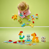 LEGO DUPLO Pociąg ze zwierzętami, zabawkowy pociąg z kołami, kreatywne budowanie i przebudowywanie figurek zwierząt, zabawka edukacyjna dla małych dzieci, prezent urodzinowy dla miłośników zwierząt dziewcząt i chłopców w wieku 1,5 roku 10412 Zestawy do budowania Besuche den LEGO-Store