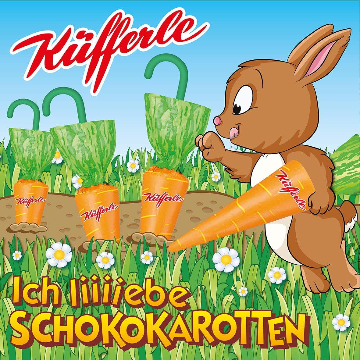 Küfferle, Marchewki w oryginalnej czekoladzie 810 g 60 szt., Czekolada mleczna, 1 szt.