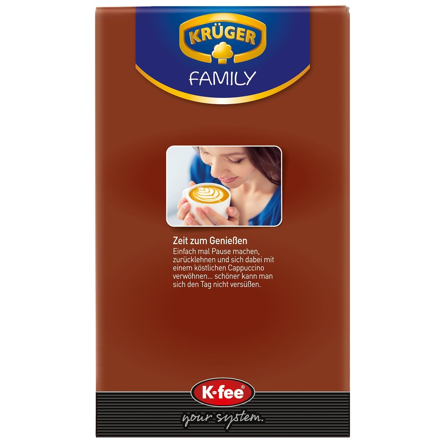 KRÜGER Cappuccino Schoko Kawa w kapsułkach, kompatybilna z K-fee i ALDI EXPRESSI* Kapselmaschinen, aromatyzowana kawa rozpuszczalna, 96 kapsułek