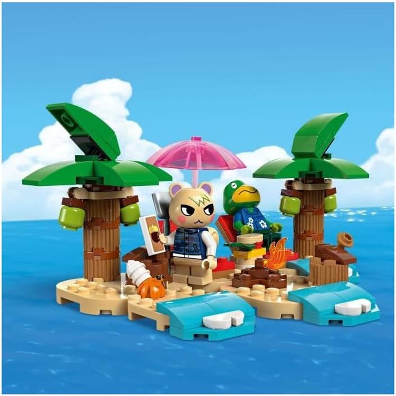 LEGO Animal Crossing Wycieczka łodzią po wyspie Käptens, kreatywna zabawka dla dzieci z 2 minifigurkami z serii gier wideo, w tym Huschke, prezent dla dziewcząt i chłopców od 6 lat 77048 Zestawy do budowania Besuche den LEGO-Store