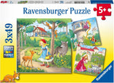 Ravensburger Puzzle dla dzieci - 08051 Roszpunka, Czerwony Kapturek i Żabi Król - 3X49 elementów Puzzle dla dzieci 5+ 3X49 elementów Puzzle Naty Shop Domyślny tytuł