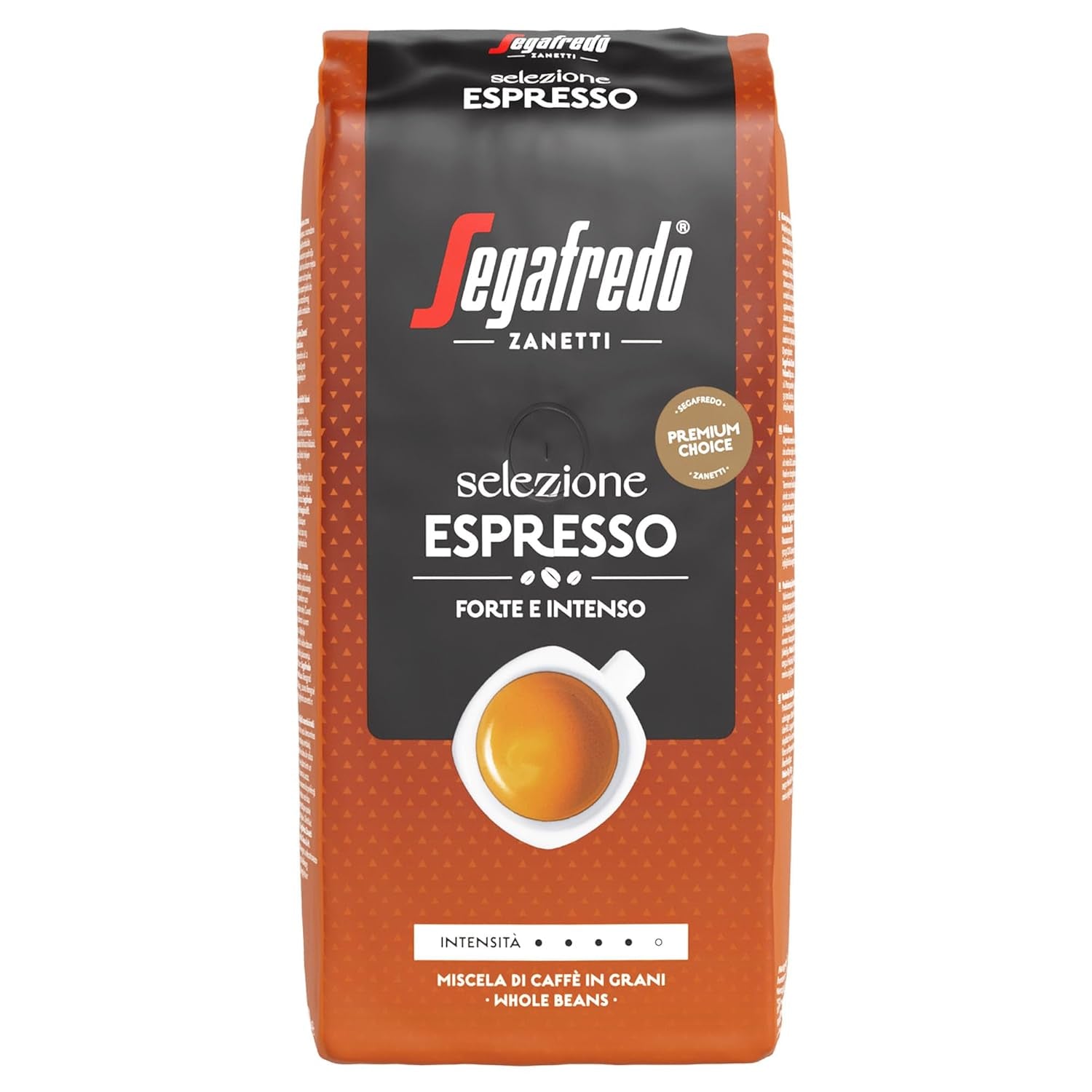 Segafredo Zanetti Selezione Espresso - Całe ziarna (opakowanie 1 kg) - Nadaje się do wszystkich włoskich specjałów kawowych - Prażenie od średniego do ciemnego, mocny i intensywny smak